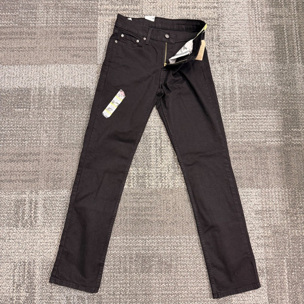 Levi's 511 Slim Jeans Mens 30x32 Black Solid Flex Performance Denim Slim Fit